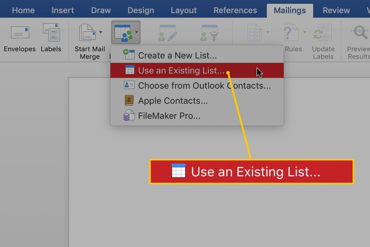 mail merge from excel to word mac 2011